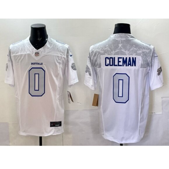 Mens Youths Choose Keon Coleman White Jersey Stitched Vapor